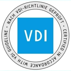 Siegel: Nach VDI-Richtlinie geprüft